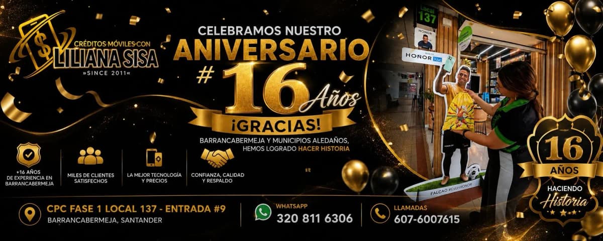 Pieza de aniversario por los 16 años de Créditos Móviles con Liliana Sisa